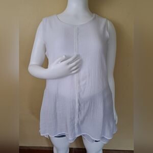 Fever Sleeveless White Tunic